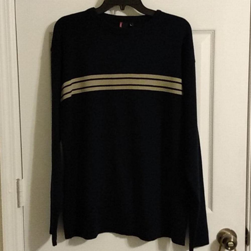 Men's Refined black and tan sweater size L
